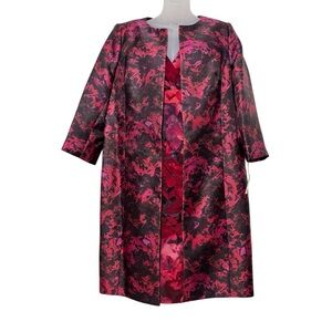 NWT Kasper Vibrant Open-Front Coat